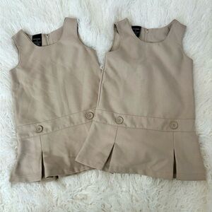 Girls George Size 4 School Uniform Khaki Dress